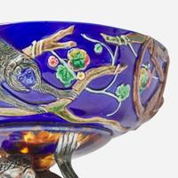 A Wedgwood Majolica Monkey Compote UK, circa 1880