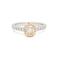 WHITE GOLD, DIAMOND, AND COLORED DIAMOND RING