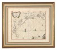 [Maps & Atlases] (Goos, Pieter). Pas caerte van Nieu Nederlandt en de Engelsche Virginies van Cabo Cod tot Cabo Canrick