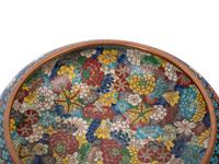 Six Chinese Blue Ground Cloisonné Enameled Brush Washers