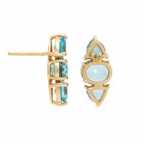 Karma El Khalil, 'Astraea', Aquamarine and Apatite Earrings