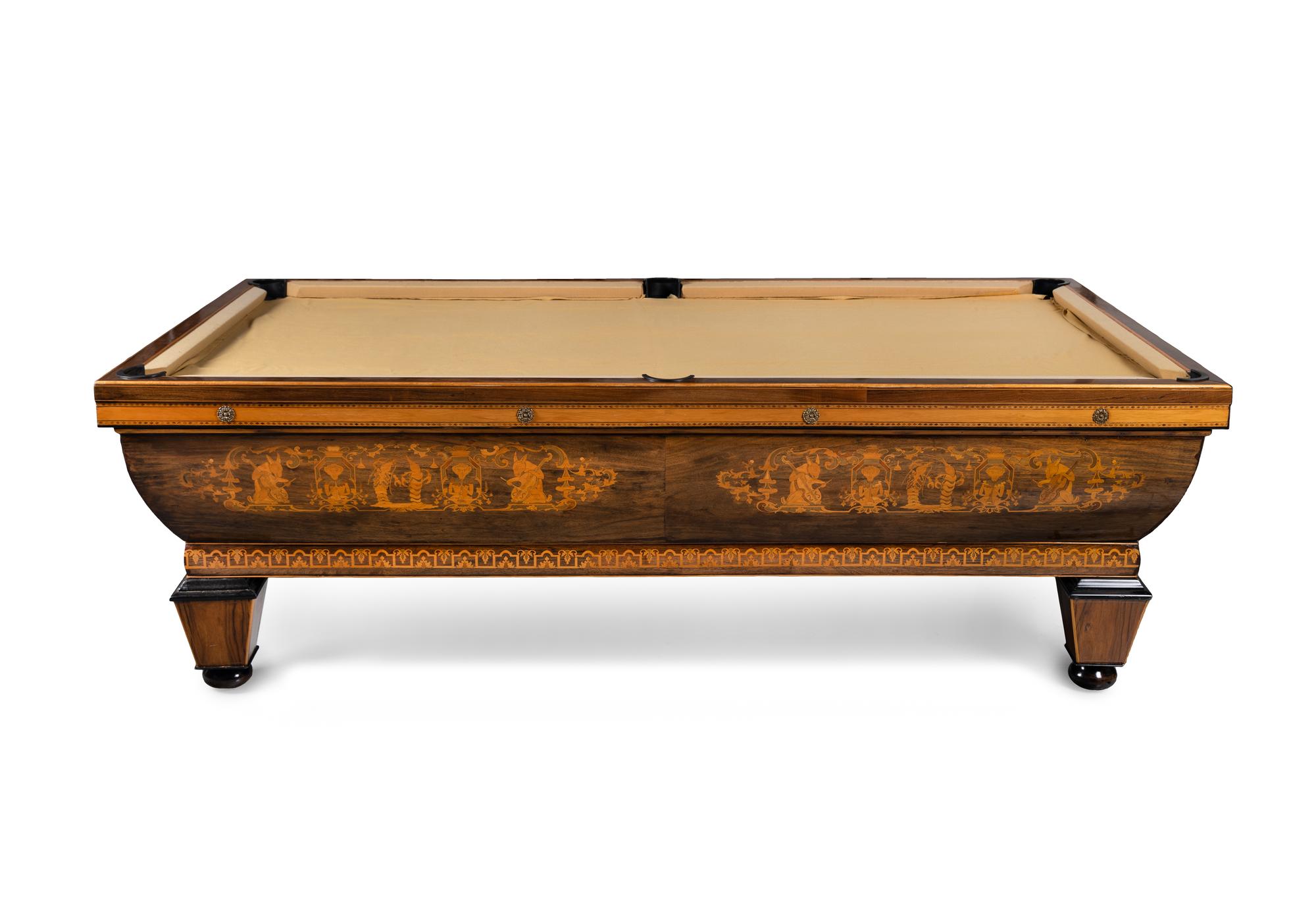 A Charles X Marquetry Billiards Table