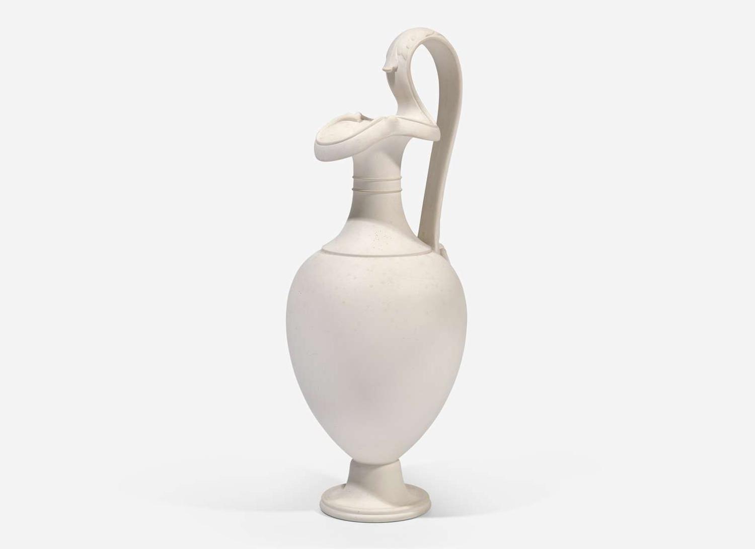 A Wedgwood White Stoneware Oenochoe, UK, circa 1800