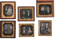 [EARLY PHOTOGRAPHY]. A group of 18 daguerreotype portraits of couples of varying ages, including: