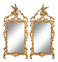 A Pair of George III Style Giltwood Mirrors