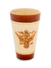 A French Sarreguemines Commemorative Stoneware Tumbler of Russian Interest