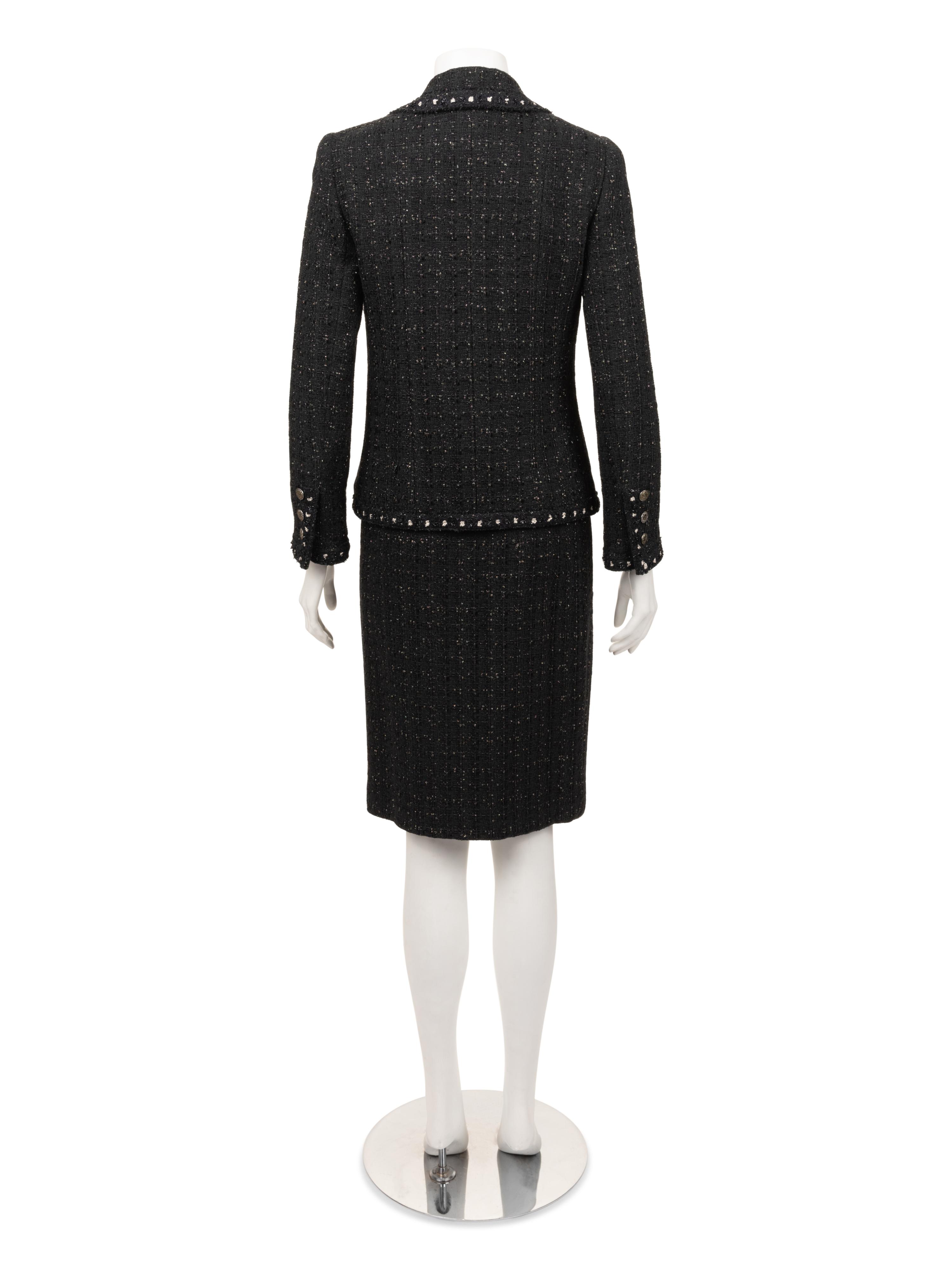 Chanel Embellished Wool Tweed Two-Piece Skirt Suit, Fall 2005