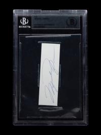 A Michael Jordan Signed Autograph Cut (Beckett Authentication Services BAS Certified)