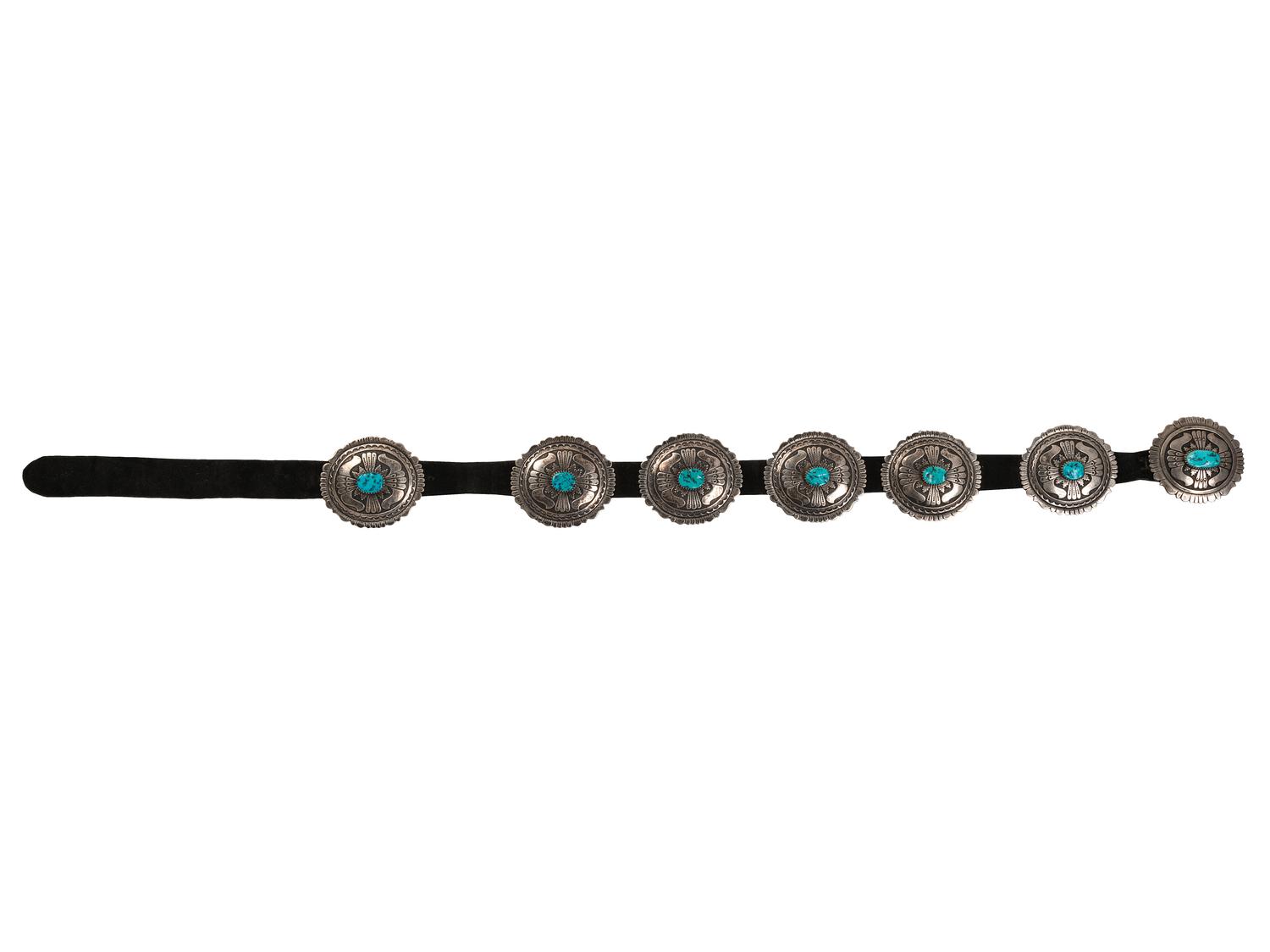 Sterling Silver and Turquoise Concha Belt