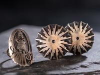Silver Clip Earrings and Ring