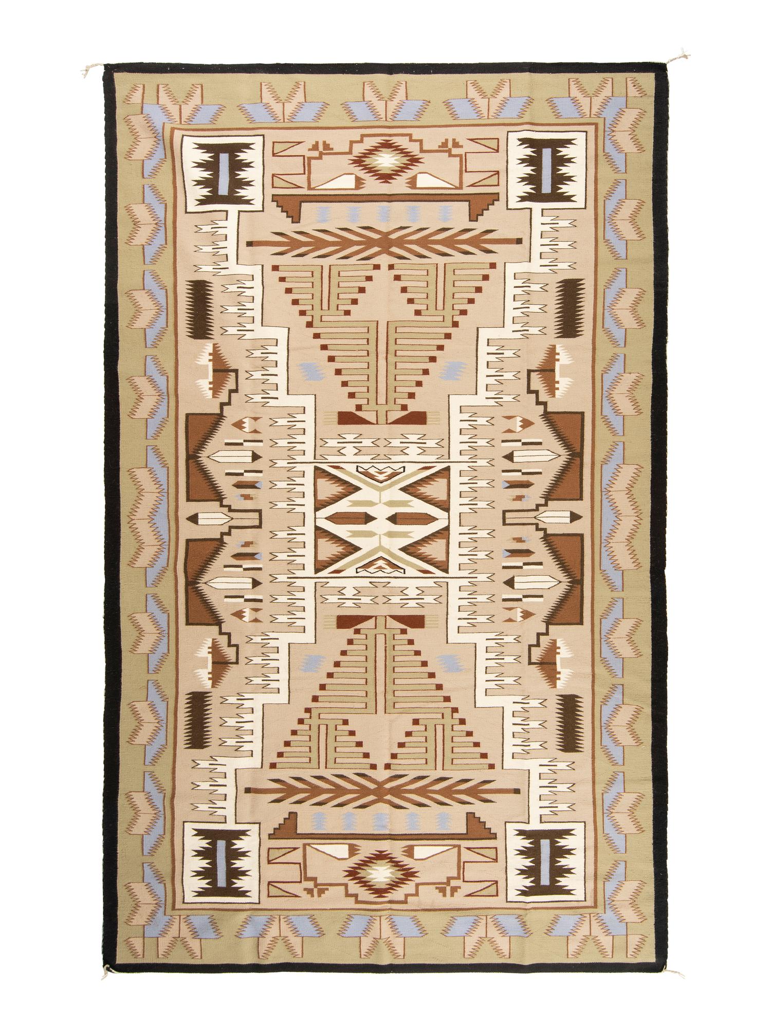 Navajo Roomsize Storm Pattern Weaving / Rug