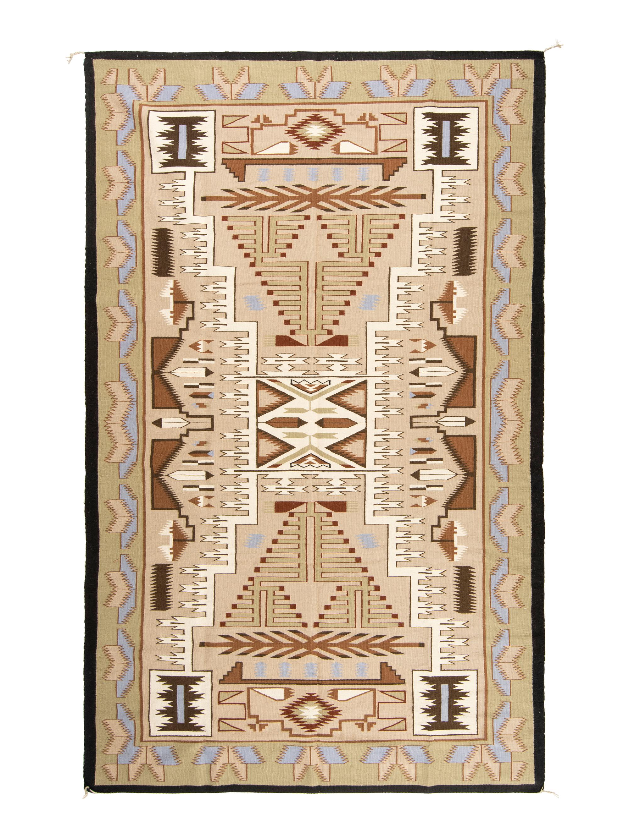 Navajo Roomsize Storm Pattern Weaving / Rug