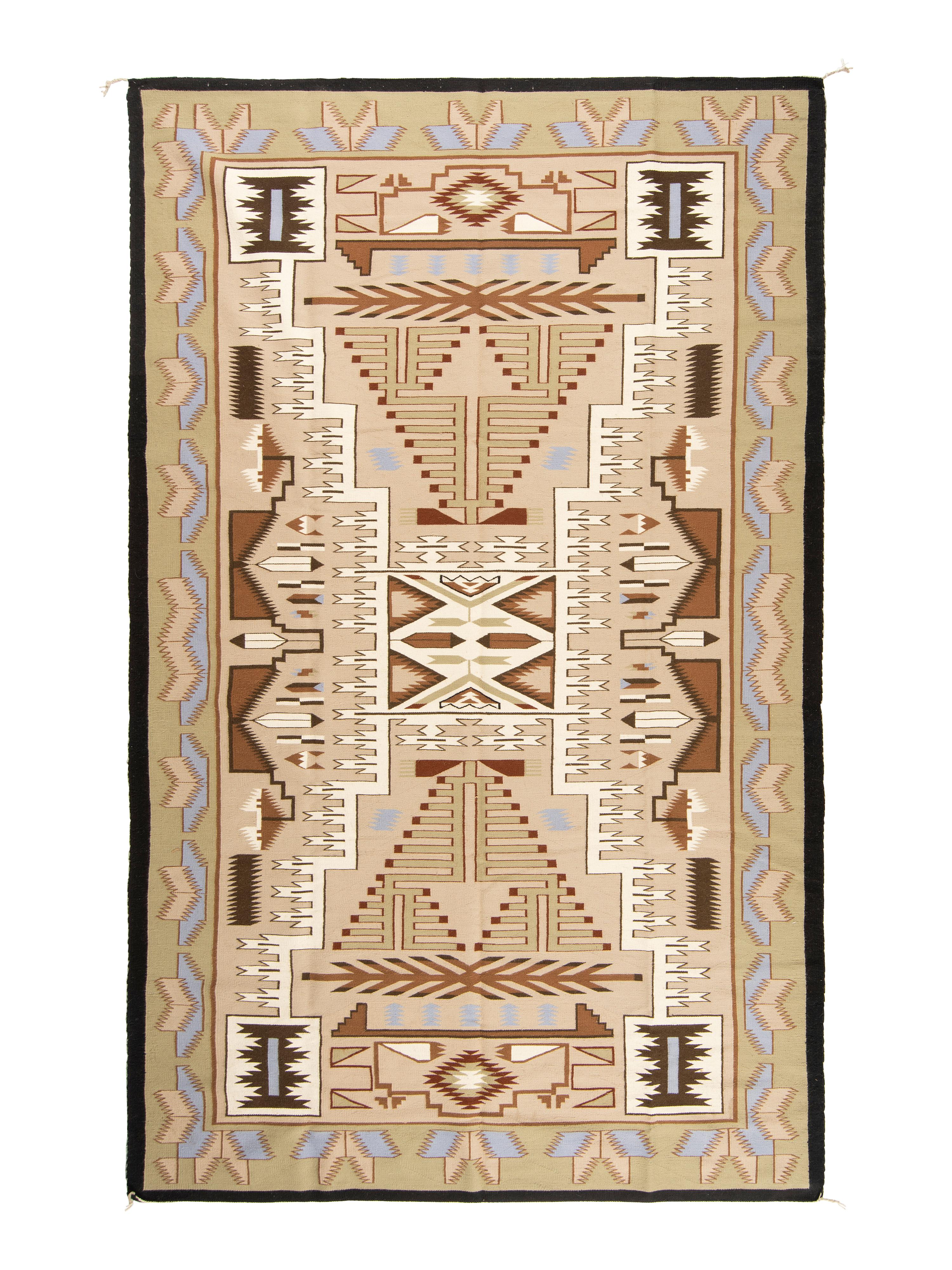 Navajo Roomsize Storm Pattern Weaving / Rug