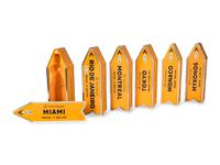 A Set of Six Veuve Clicquot "Arrow" Gift Tins