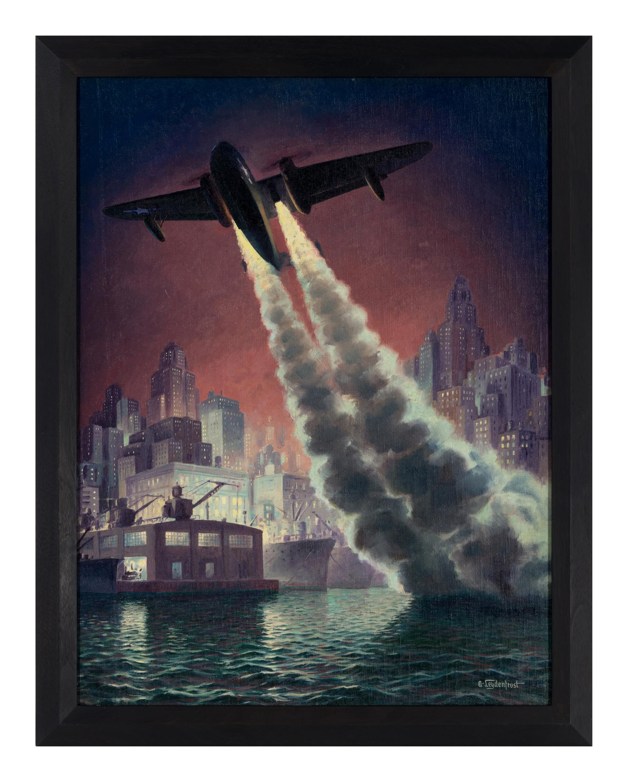 LEYDENFROST, Alexander (1888-1961). Mariner is First with Jet Assisted Take-Off (JATO) . c. 1945.