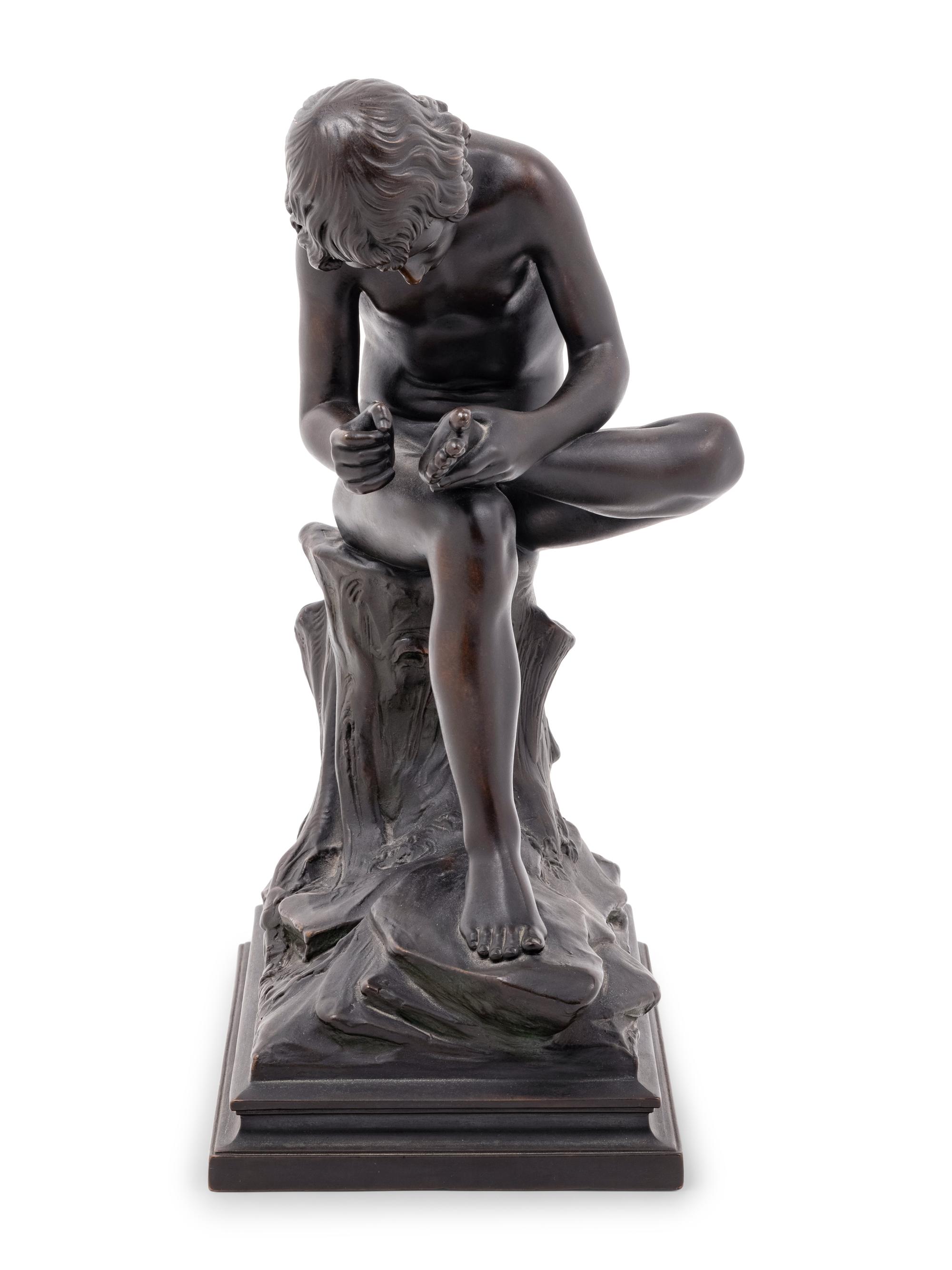 A Grand Tour Bronze Model of the Spinario