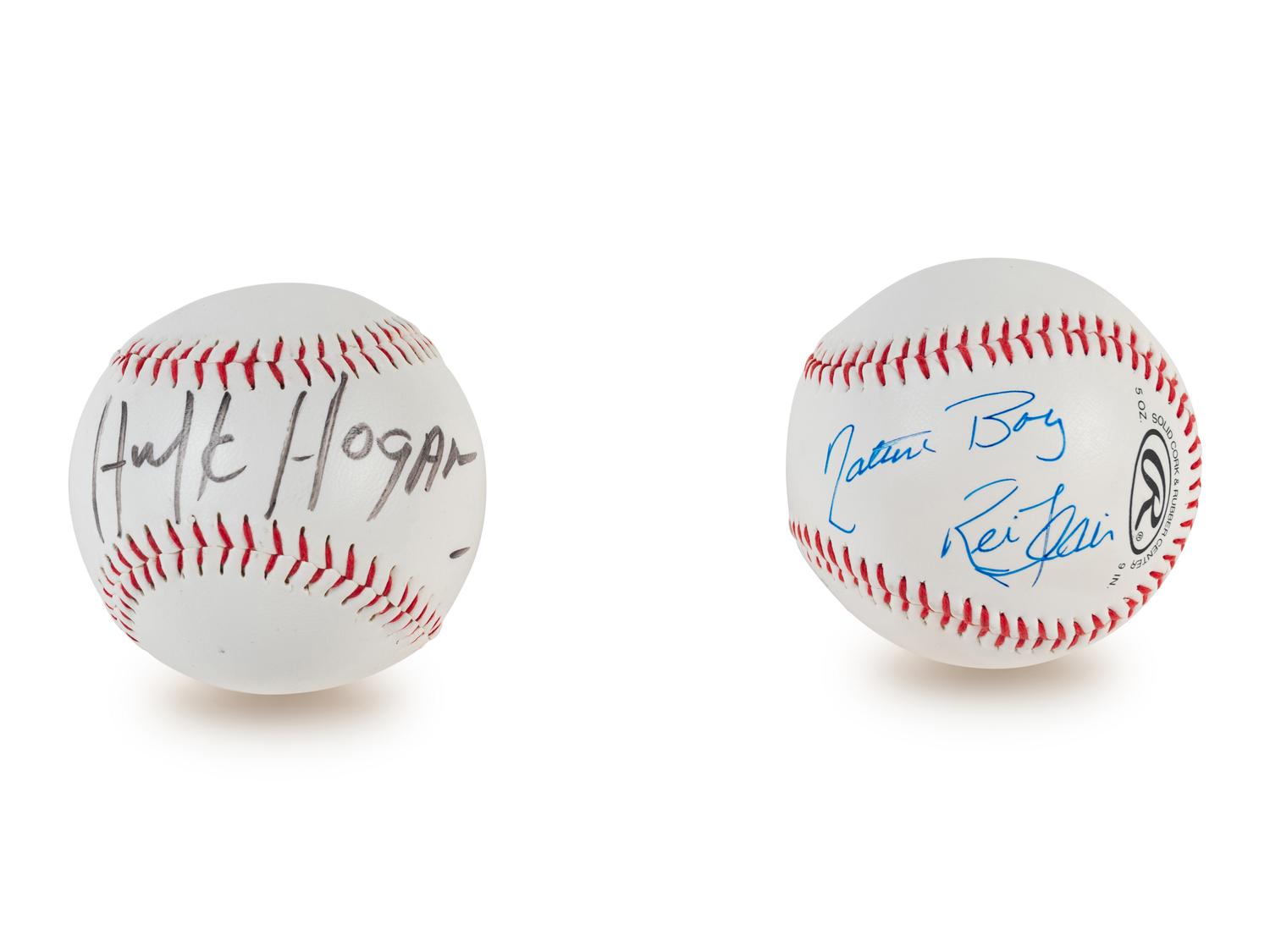 A Group of Ric Flair and Hulk Hogan WWE Wrestling Signed Autograph Baseballs (BAS Beckett Authentication Services Certified),