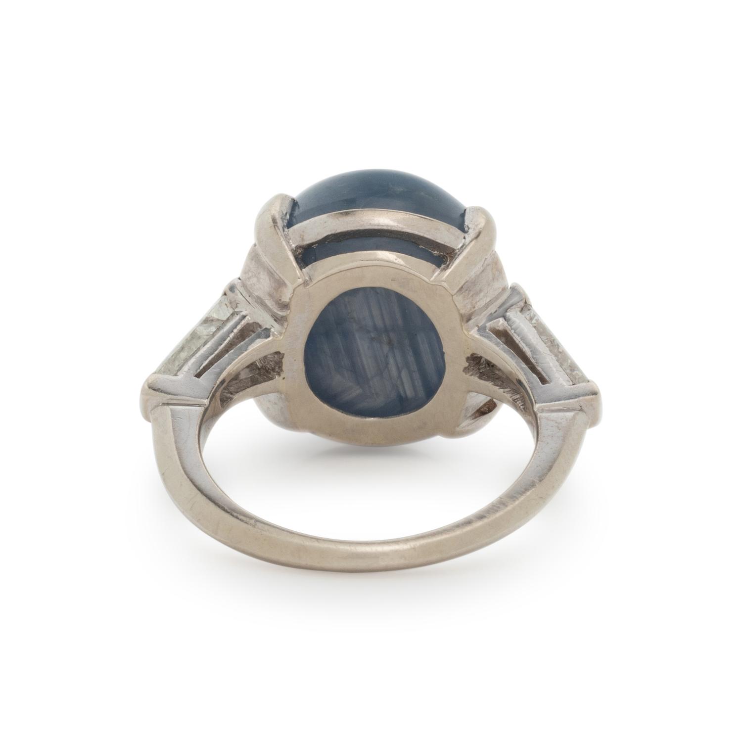 STAR SAPPHIRE AND DIAMOND RING
