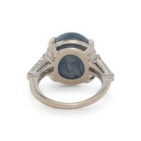 STAR SAPPHIRE AND DIAMOND RING