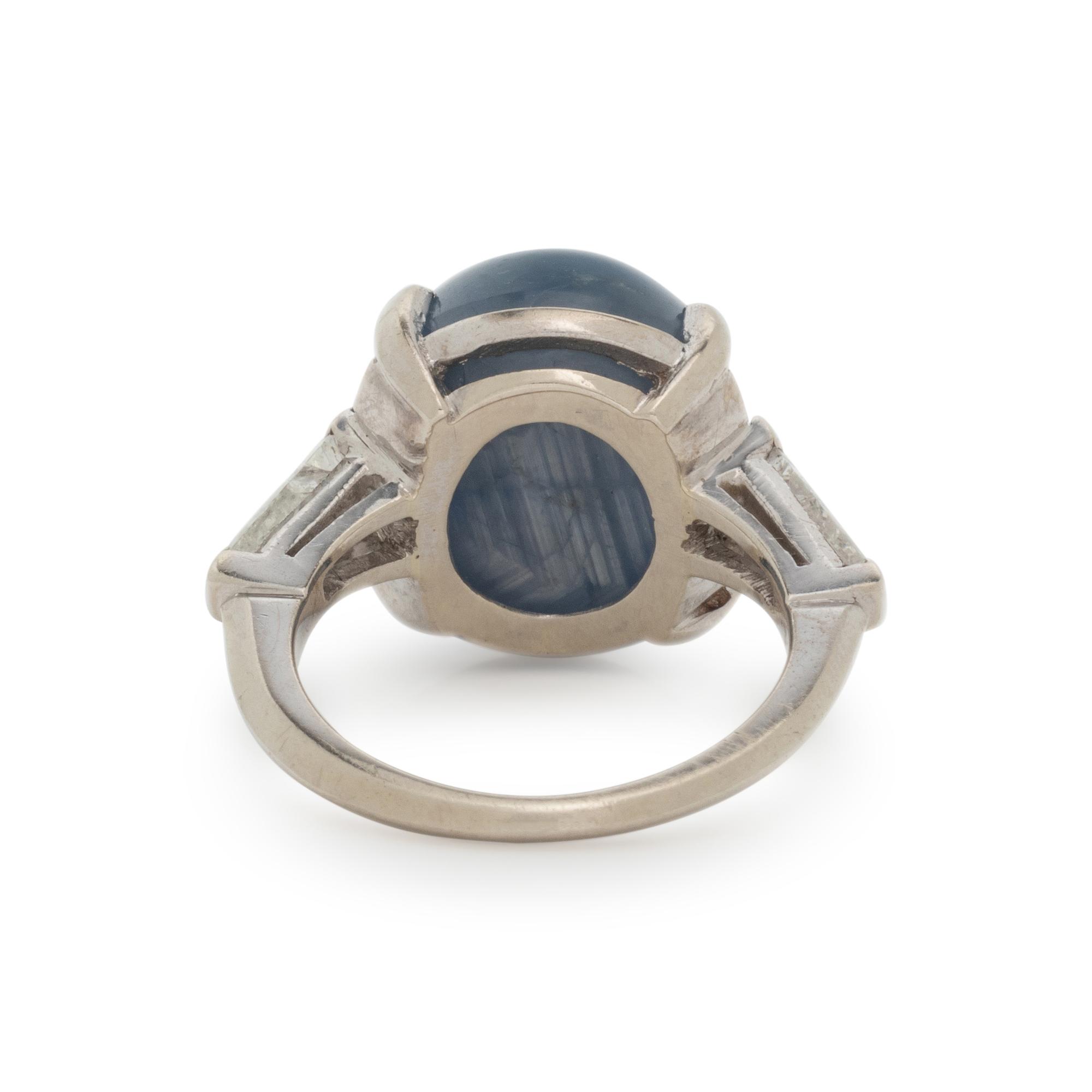 STAR SAPPHIRE AND DIAMOND RING
