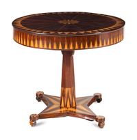 A Contemporary Marquetry Center Table