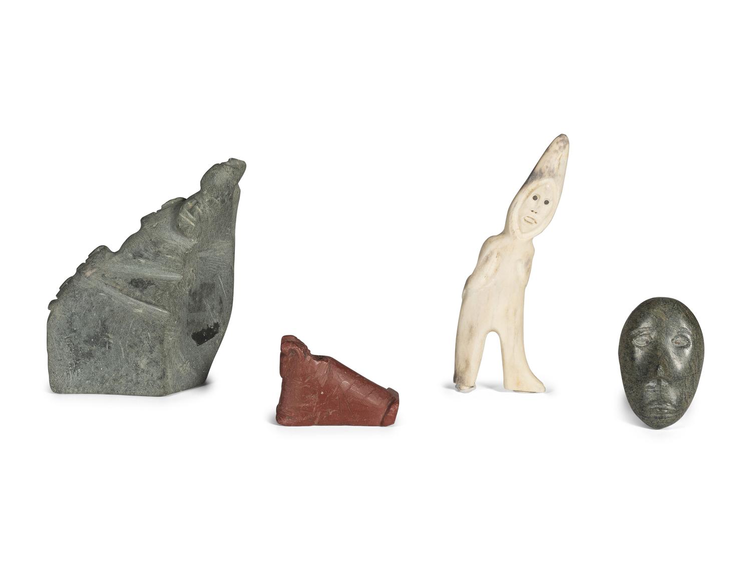Inuit Carved Stone and Antler Sculptures, PLUS