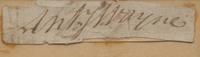 [American Revolution] Wayne, Anthony. Cut Signature