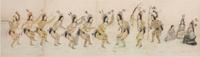 Sioux Painting on Muslin, Grass Dance