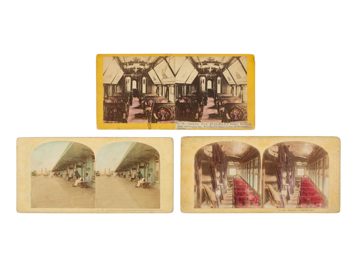 [EARLY PHOTOGRAPHY]. Large selection of stereoviews, incl. Civil War, railroad, landmarks, and landscapes.
