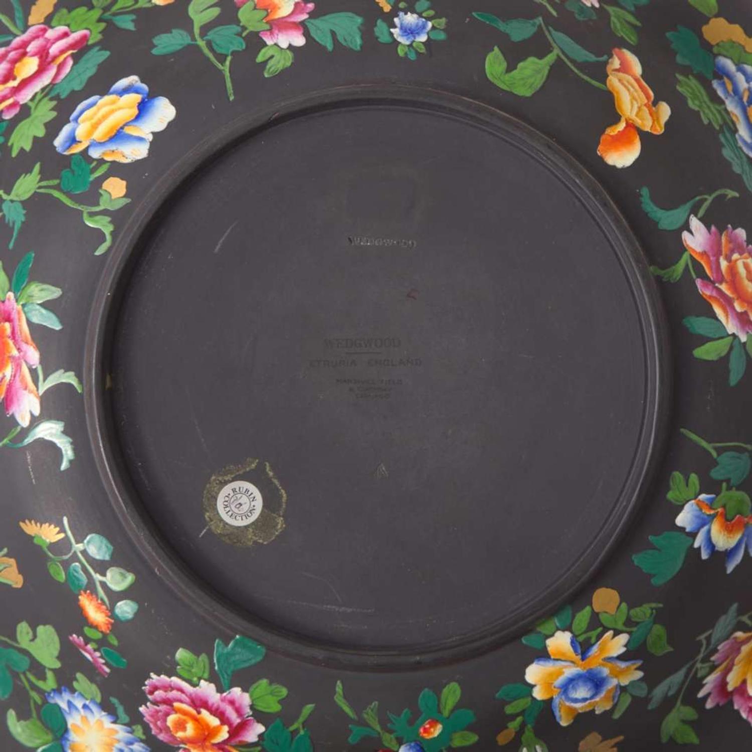 A Wedgwood Black Basalt Capri Ware Console Set UK, circa 1900