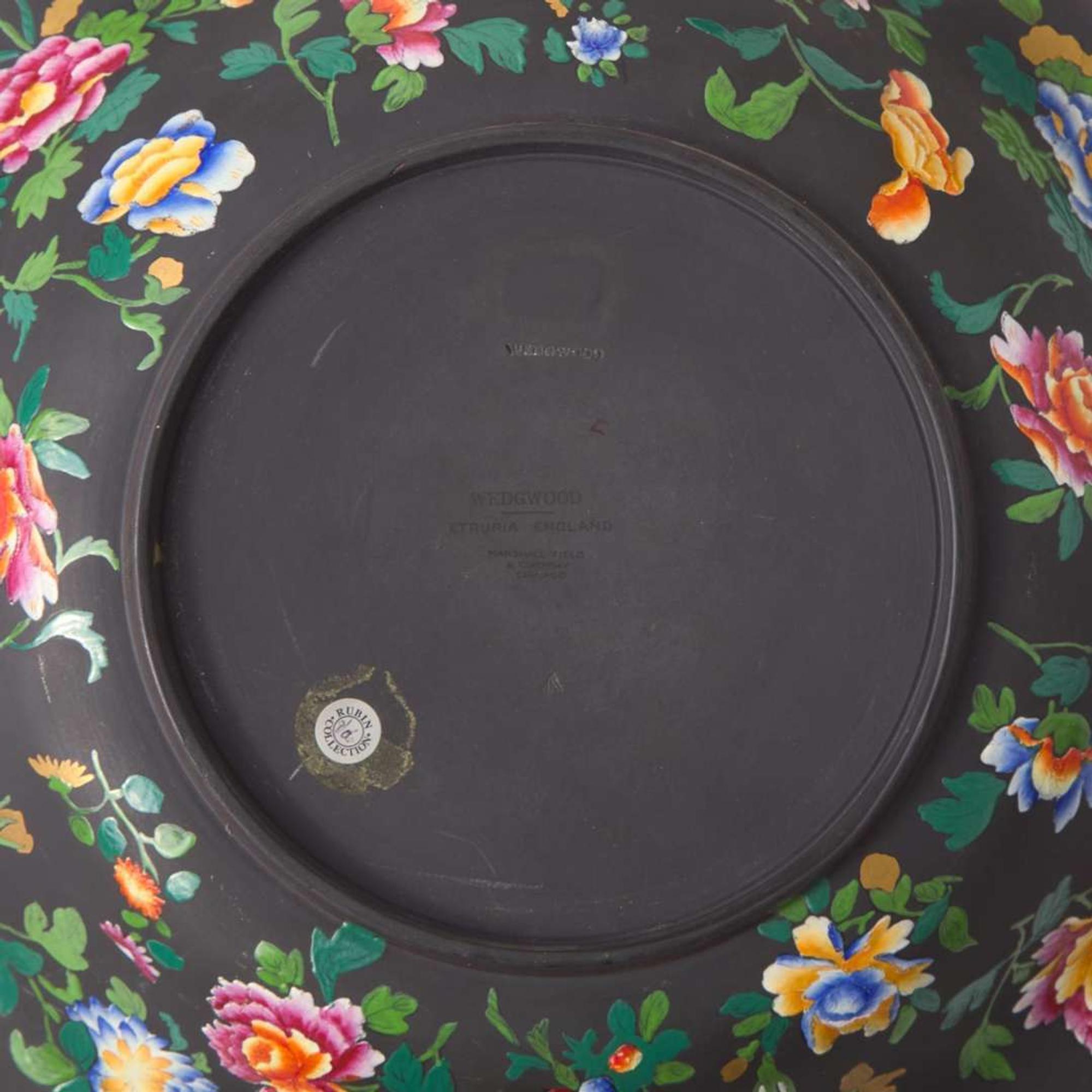 A Wedgwood Black Basalt Capri Ware Console Set UK, circa 1900