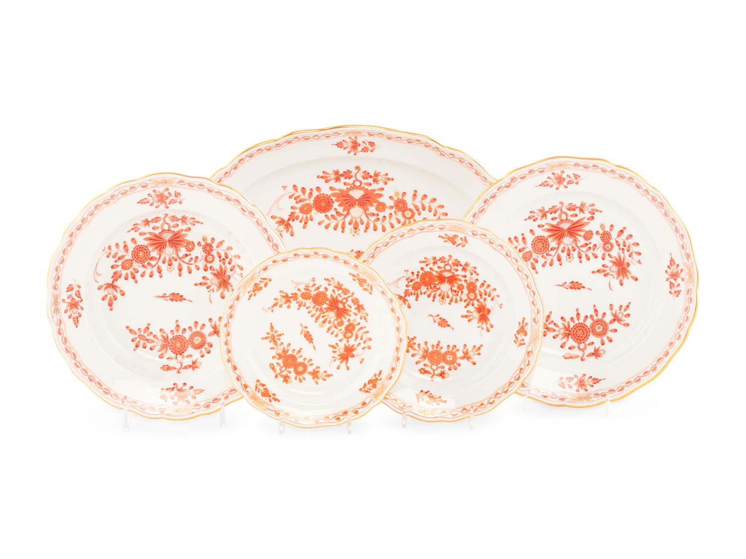 A Meissen Porcelain Dinner Service
