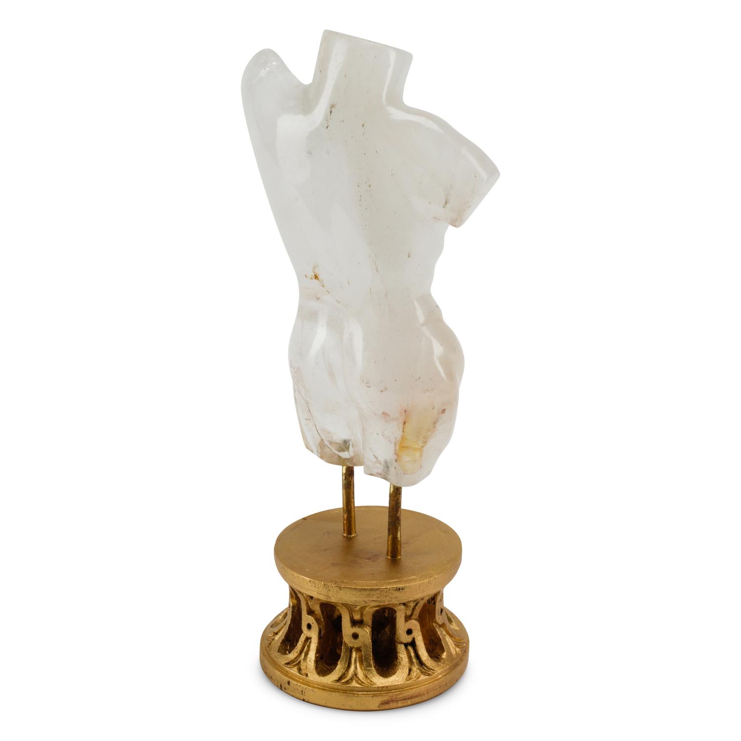 A Carved Rock Crystal Torso