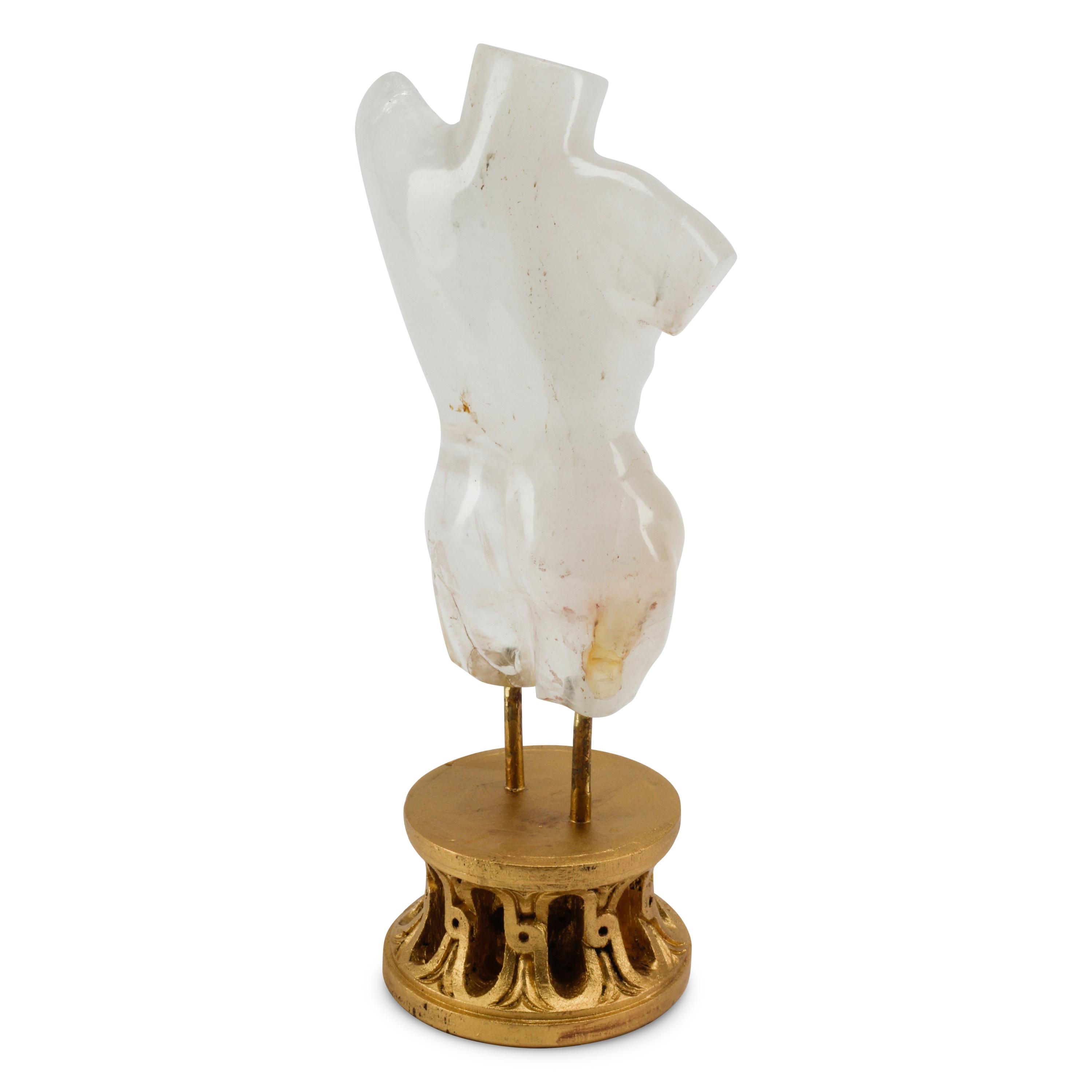 A Carved Rock Crystal Torso