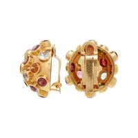 YELLOW GOLD AND MULTIGEM 'SPUTNIK' EARRINGS