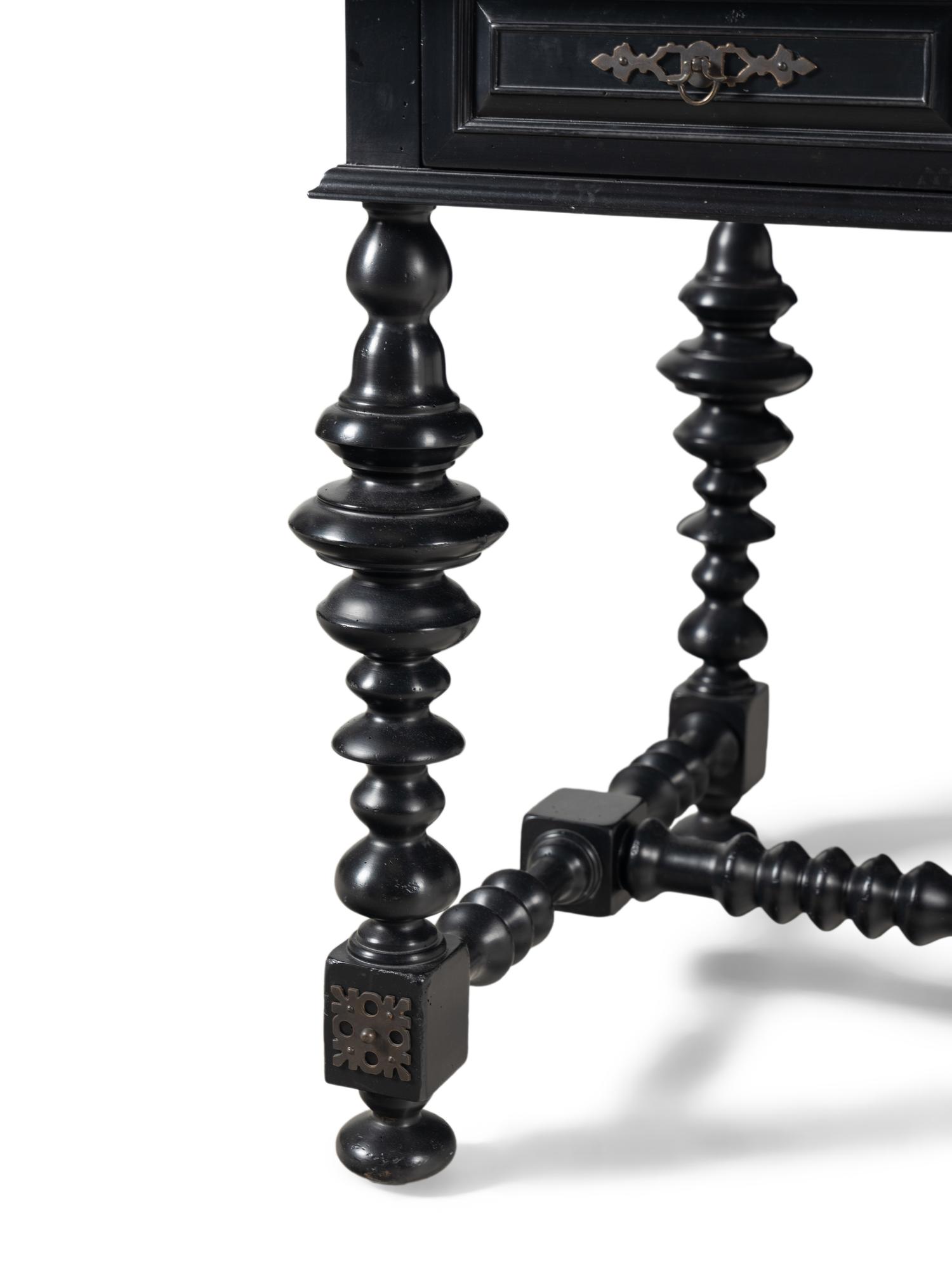 A Portuguese Style Ebonized Desk