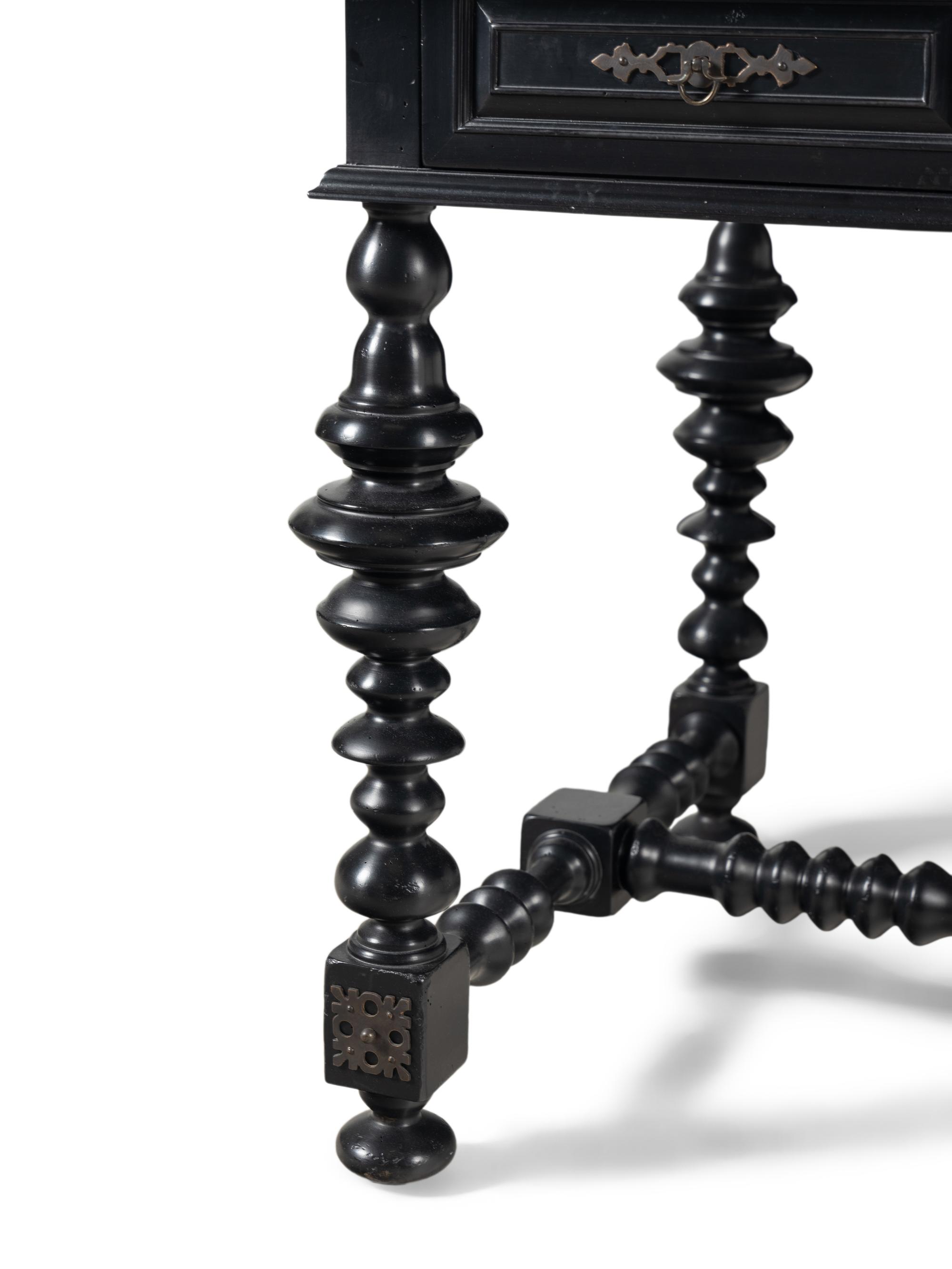 A Portuguese Style Ebonized Desk