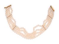 CULTURED PEARL MULTISTRAND CHOKER NECKLACE
