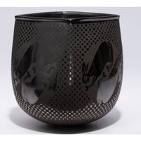 Blackware Pottery Vase, with Rabbits