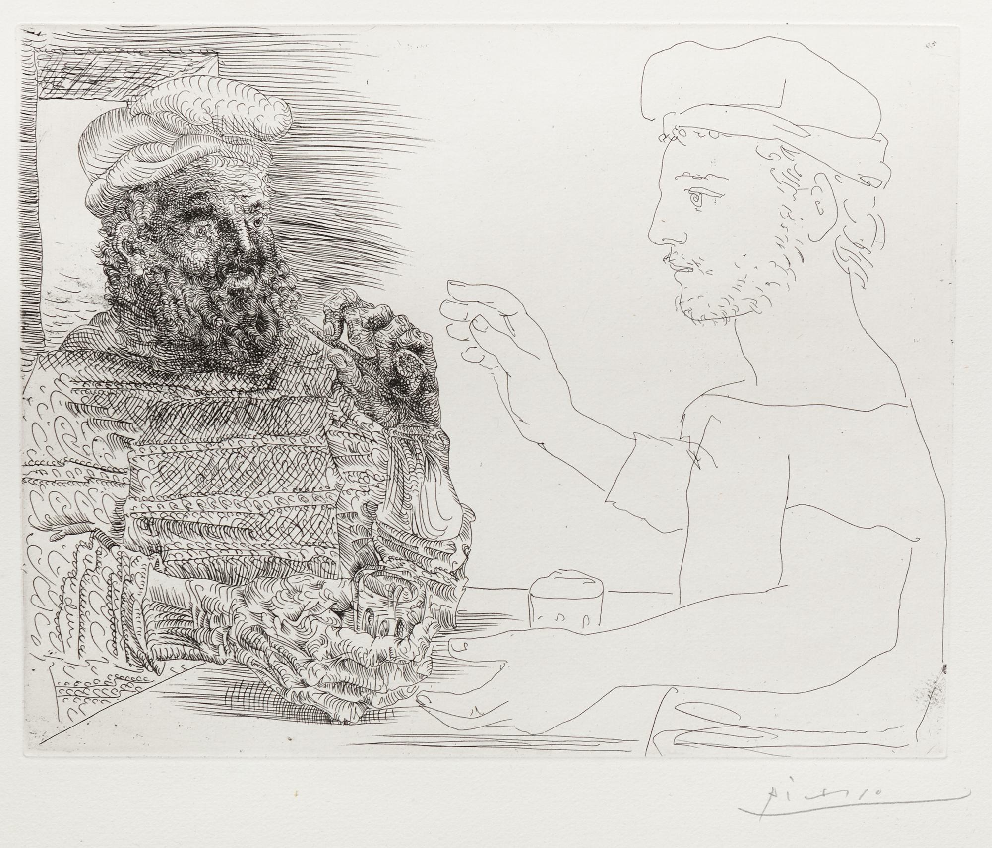 Deux Buveurs catalans , (plate 12 from La Suite Vollard )