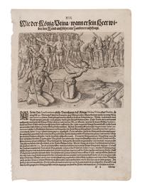 [EARLY AMERICA]. A group of 4 engraved prints depicting early views of the Americas, comprising: