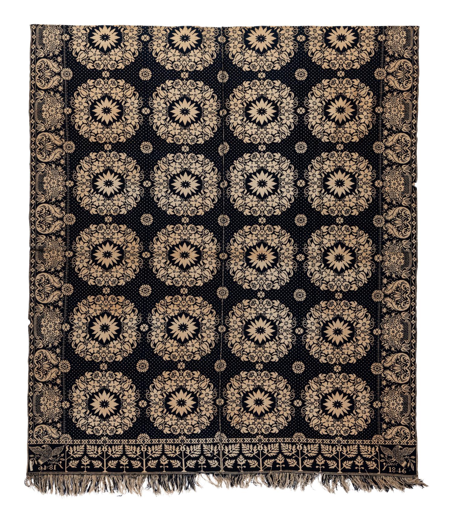 Two Overshot Coverlets