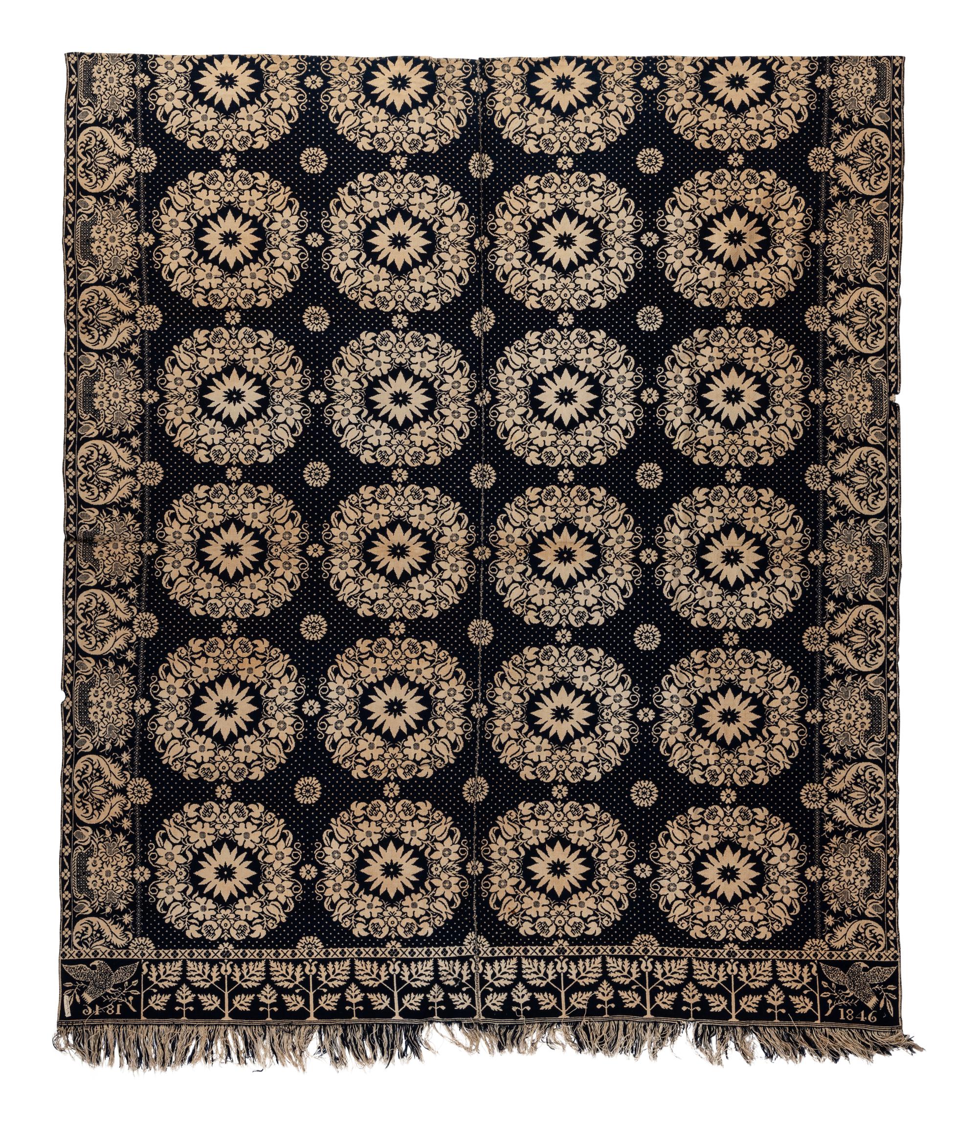 Two Overshot Coverlets