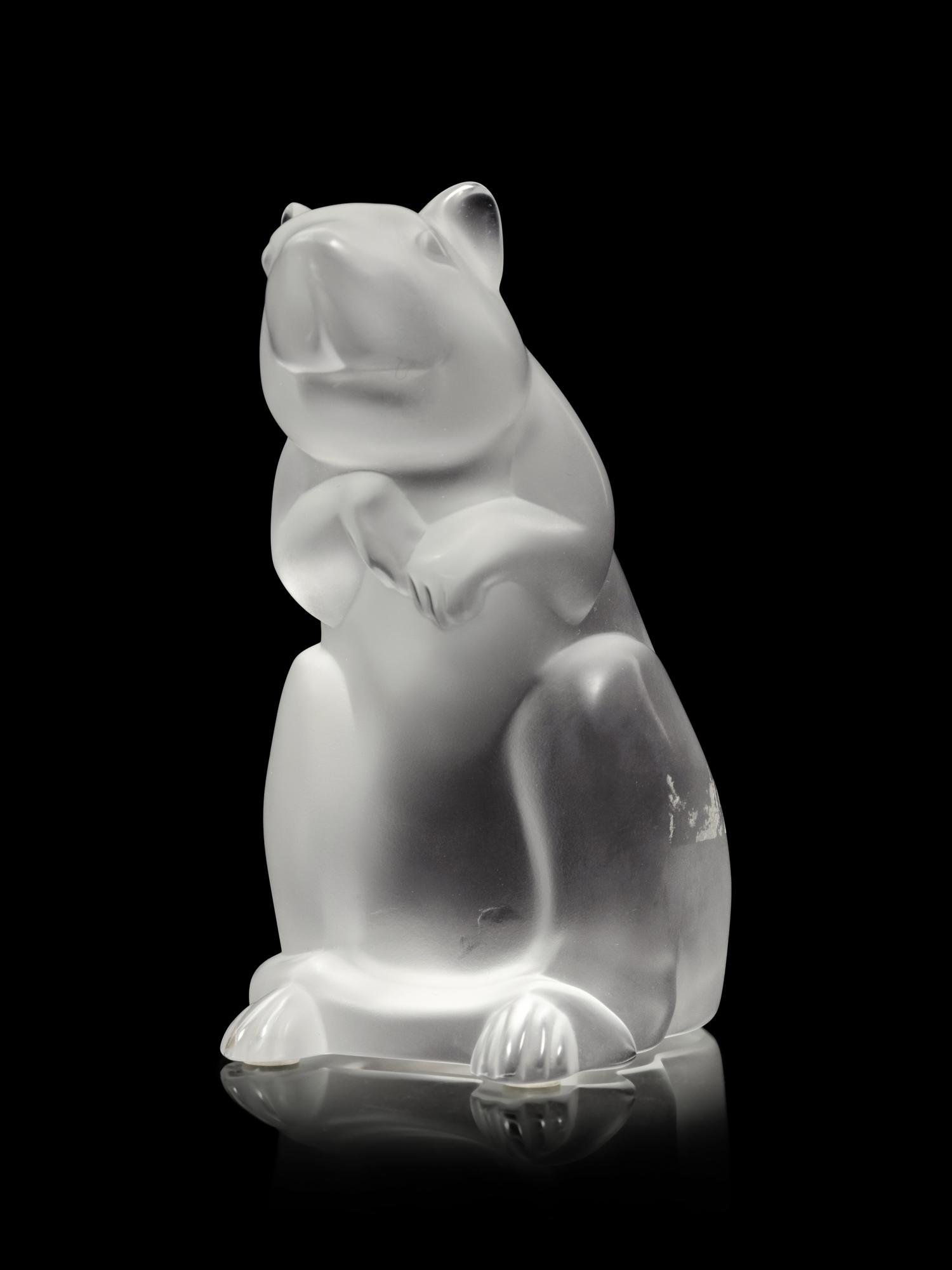 A Lalique Rat Sculpture