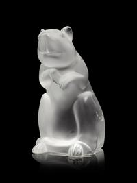 A Lalique Rat Sculpture