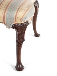 A Set of Four George II Style Carved Mahogany Dining Chairs