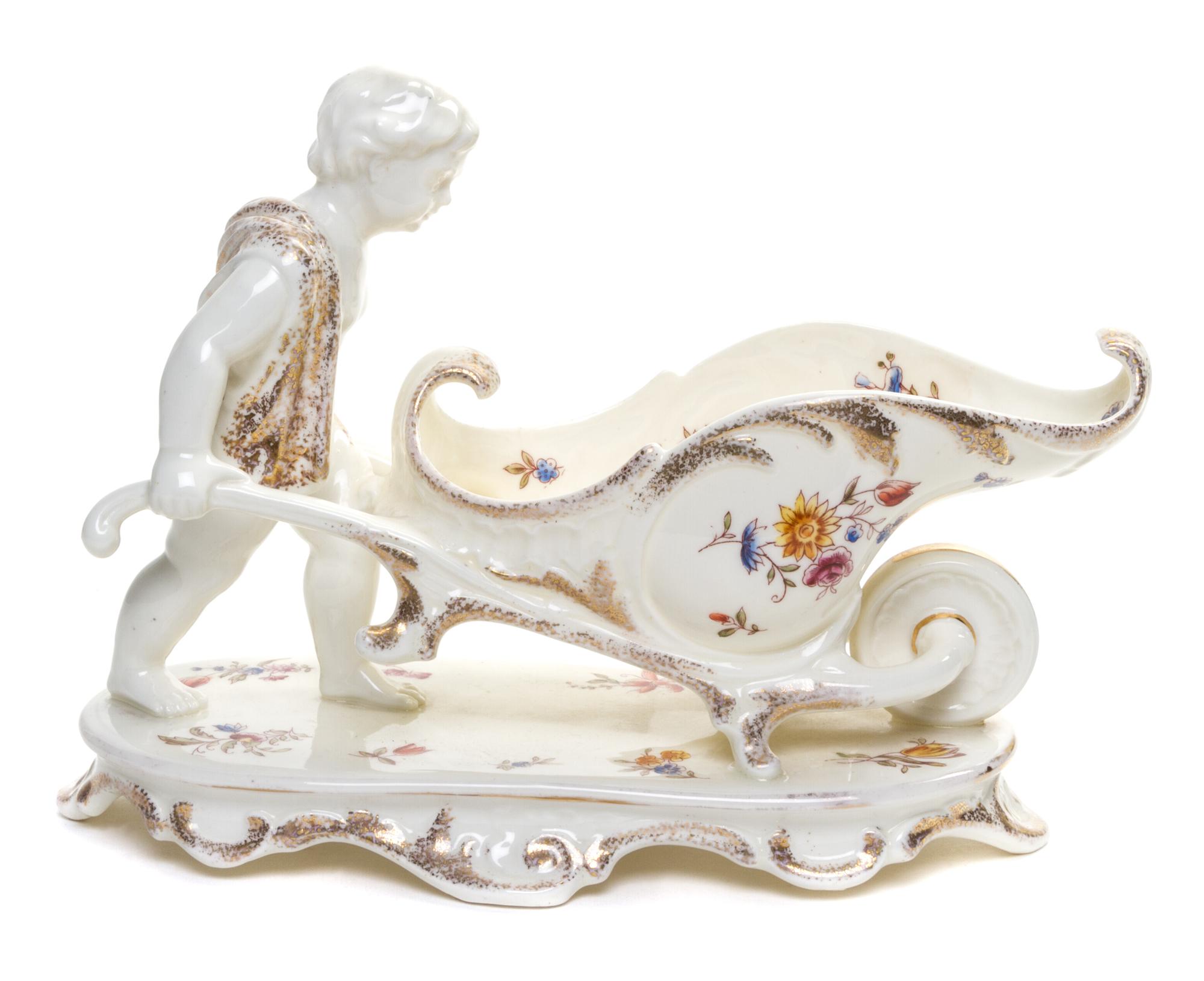 A Rorstrand Porcelain Figural Group Width 9 inches.