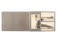 [EARLY PHOTOGRAPHY]. Album containing photographs of an early NASCAR race featuring future World War I Fighting Ace Eddie Rickenbacker.