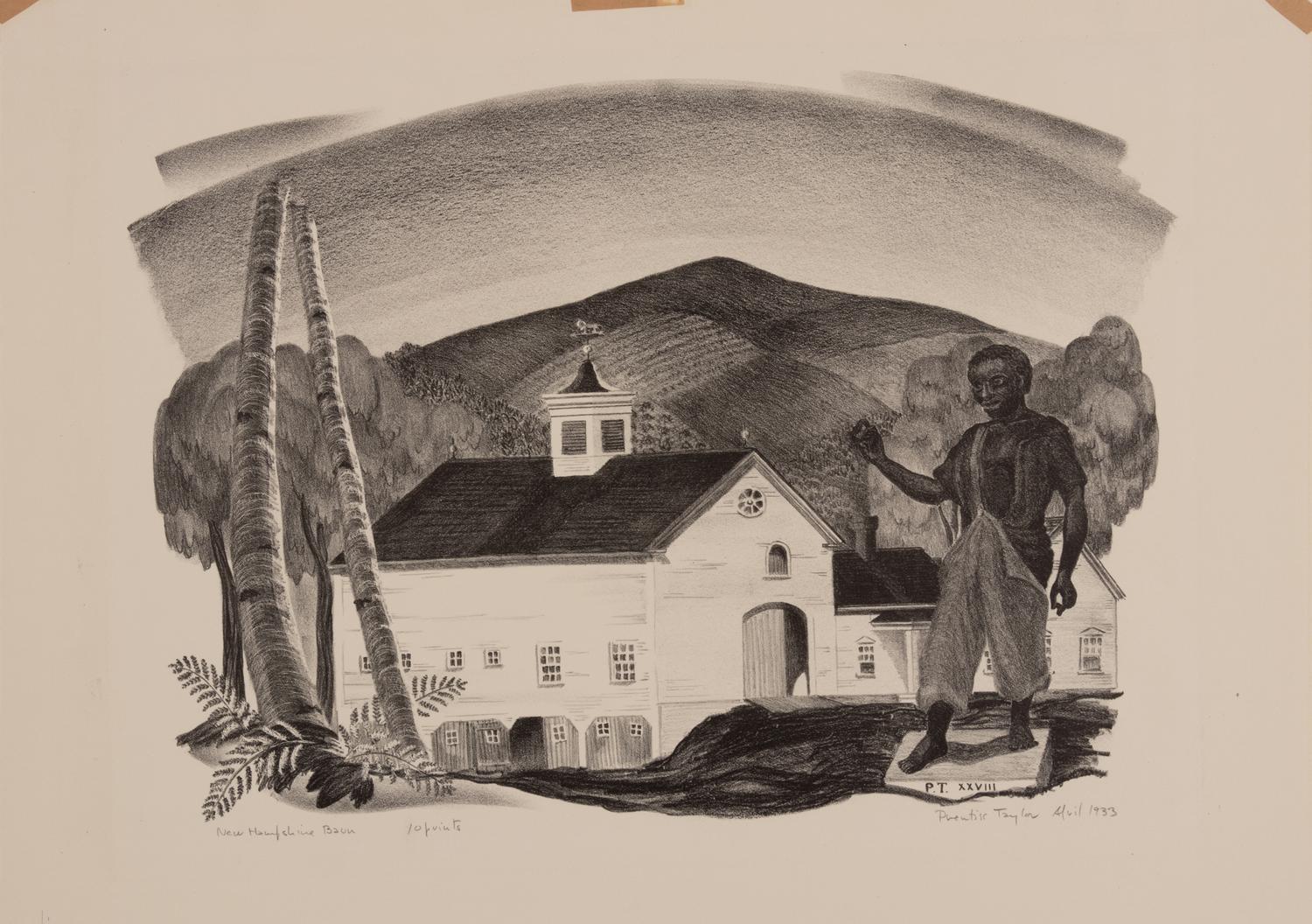 A group of four prints ( Connecticut Light and Power; From Rosslyn to Georgetown; New Hampshire Barn; Xochimilco Cinco de Mayo )