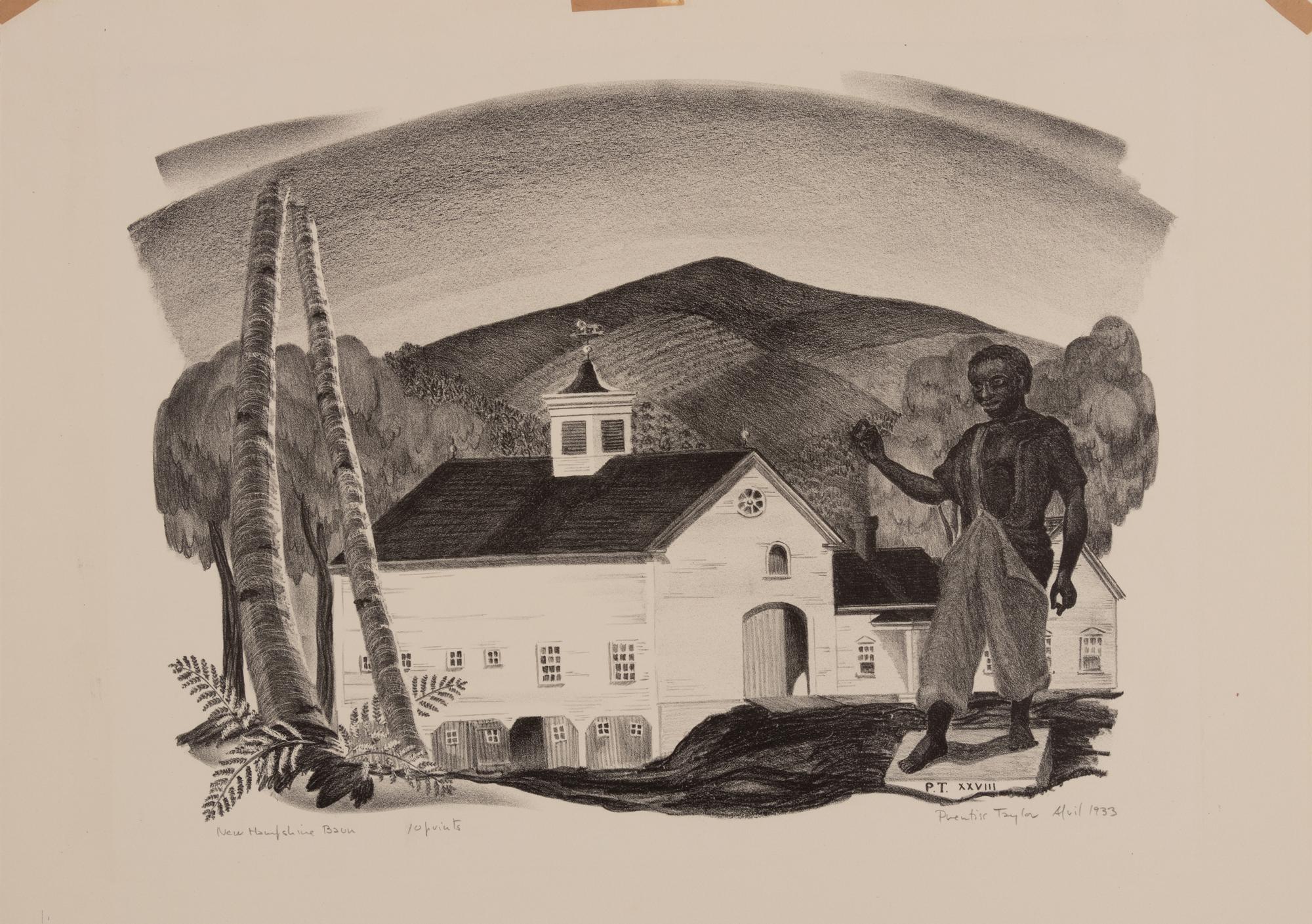 A group of four prints ( Connecticut Light and Power; From Rosslyn to Georgetown; New Hampshire Barn; Xochimilco Cinco de Mayo )